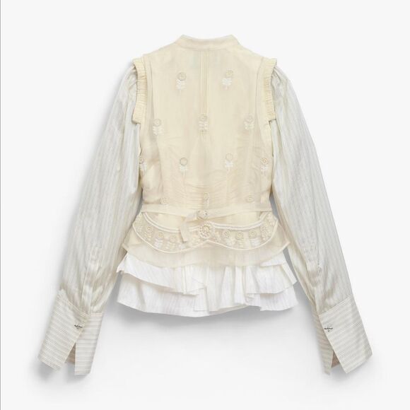 NWT ZARA Authentic ROMANTIC SHIRT ZARA ICONS LIMITED EDITION oyster white - Picture 17 of 17